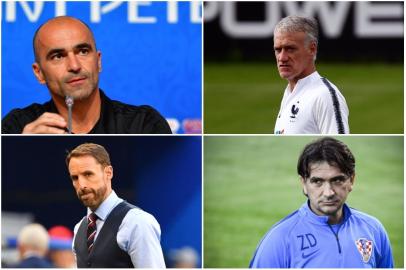 Roberto Martinez, Didier Deschamps, Zlatko Dalic, Gareth Southgate, copa do mundo