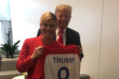 Kolinda Grabar-Kitarovic, donald trump, presidente, eua, croácia, copa do mundo 