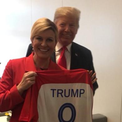 Kolinda Grabar-Kitarovic, donald trump, presidente, eua, croácia, copa do mundo 