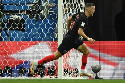  Croatia's forward Ivan Perisic celebrates after scoring a goal during the Russia 2018 World Cup semi-final football match between Croatia and England at the Luzhniki Stadium in Moscow on July 11, 2018. / AFP PHOTO / Kirill KUDRYAVTSEV / RESTRICTED TO EDITORIAL USE - NO MOBILE PUSH ALERTS/DOWNLOADSEditoria: SPOLocal: MoscowIndexador: KIRILL KUDRYAVTSEVSecao: soccerFonte: AFPFotógrafo: STF