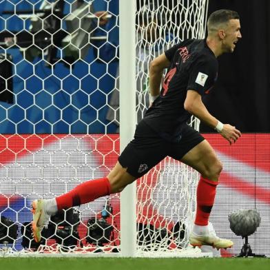  Croatia's forward Ivan Perisic celebrates after scoring a goal during the Russia 2018 World Cup semi-final football match between Croatia and England at the Luzhniki Stadium in Moscow on July 11, 2018. / AFP PHOTO / Kirill KUDRYAVTSEV / RESTRICTED TO EDITORIAL USE - NO MOBILE PUSH ALERTS/DOWNLOADSEditoria: SPOLocal: MoscowIndexador: KIRILL KUDRYAVTSEVSecao: soccerFonte: AFPFotógrafo: STF