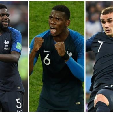 Umtiti, Pogba, Griezmann, frança, copa do mundo