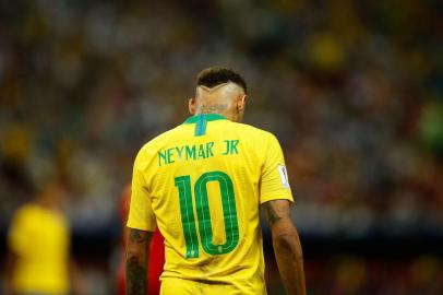 BRASIL X BÉLGICARUS - BRASIL/BÉLGICA - ESPORTES - Neymar Jr. do Brasil durante partida entre Brasil x Bélgica válida pelas quartas de final da Copa do Mundo 2018 realizada na Arena Kazan em Kazan, Rússia. 06/07/2018 - Foto: MARCELO MACHADO DE MELO/FOTOARENA/FOTOARENA/ESTADÃO CONTEÚDOEditoria: ESPORTESLocal: KAZANIndexador: MARCELO MACHADO DE MELOFonte: 1563119Fotógrafo: FOTOARENA