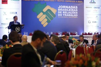  PORTO ALEGRE, RS, BRASIL - 2018.07.13 - Evento organizado pelo deputado Ronaldo Nogueira, ex-ministro do Trabalho, debate as mudanças trazidas pela reforma trabalhista um ano após sua aprovação no Congresso. Na foto: Ronaldo Nogueira. (Foto: ANDRÉ ÁVILA/ Agência RBS)