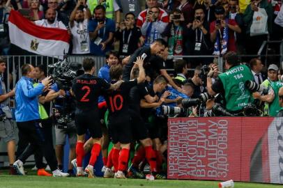 INGLATERRA X CROÁCIA-COPA DO MUNDO RÚSSIA 2018RUS - INGLATERRA-CROACIA - ESPORTES - Mario MANDZUKIC da Croácia marca gol durante jogo entre Inglaterra x Croácia válida pela semi final da Copa do Mundo de 2018, realizada no Estádio Lujniki, em Moscou na Rússia, na noite desta quarta (11/07) 11/07/2018 - Foto: THIAGO BERNARDES/FRAMEPHOTO/FRAMEPHOTO/ESTADÃO CONTEÚDOEditoria: ESPORTESLocal: MOSCOUIndexador: THIAGO BERNARDESFonte: FRAMEPHOTOFotógrafo: FRAMEPHOTO