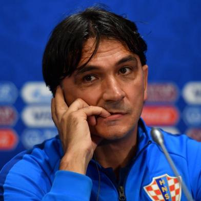 Croatias coach Zlatko Dalic gives a press conference at the Luzhniki Stadium in Moscow on July 10, 2018, on the eve of the Russia 2018 World Cup semi-final football match between Croatia and England. / AFP PHOTO / YURI CORTEZ