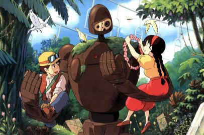 Cena do filme Castelo no Céu, de Hayao Miyazaki