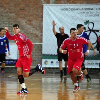  CAXIAS DO SUL, RS, BRASIL, 21/07/2018 - Final do Mundial de Handebol de Surdos, nas categorias feminino e masculino. (Marcelo Casagrande/Agência RBS)