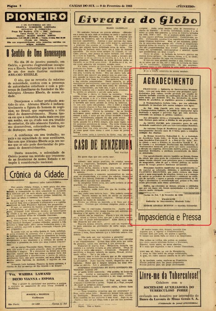 Acervo Centro de Memória da Câmara de Vereadores de Caxias do Sul / reprodução