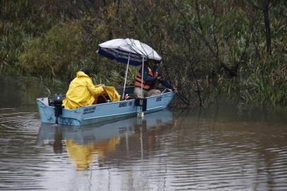  SÃO LEOPOLDO, RS, BRASIL, 25.07.2018. Chuva eleva nível dos rios no RS e coloca Defesa Civil em alerta. Na foto, Rio dos Sinos.Foto: André Ávila/Agência RBS