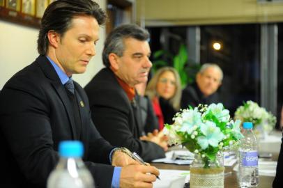  CAXIAS DO SUL, RS, BRASIL 25/07/2018Gabinete móvel da prefeitura. O prefeito Daniel Guerra em reunião com os empresários no prédio da CIC. (Felipe Nyland/Agência RBS)