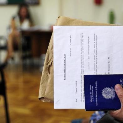  CAXIAS DO SUL, RS, BRASIL, 08/02/2017 - Matéria sobre desemprego. NA FOTO: sala de rescisões no Sindicato dos Metalúrgicos.  (Marcelo Casagrande/Agência RBS)