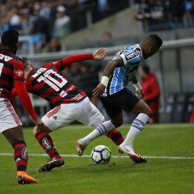  PORTO ALEGRE, RS, BRASIL, 01.08.2018. Grêmio enfrenta o Flamengo em partida válida pelas quartas de final da Copa do Brasil 2018, na Arena. Foto: André Ávila/Agência RBS