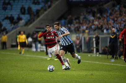  PORTO ALEGRE, RS, BRASIL, 01.08.2018. Grêmio enfrenta o Flamengo em partida válida pelas quartas de final da Copa do Brasil 2018, na Arena. Foto: André Ávila/Agência RBS