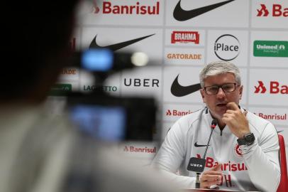  PORTO ALEGRE, RS, BRASIL, 03/08/2018 -  Coletiva do Inter da manhã desta Sexta Feira. Foto - Odair Hellmann. (FOTOGRAFO: FERNANDO GOMES / AGENCIA RBS)