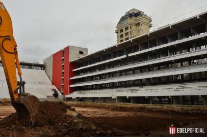 Foto da obra do esdtádio Joreg Hirsch, edo estudiantes