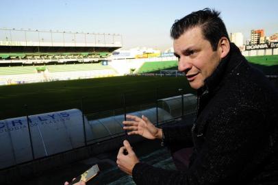  CAXIAS DO SUL, RS, BRASIL, 07/08/2018 - Jones Biglia, vice-presidente de futebol do Juventude, fala sobre o desempenho no primeiro turno da equipe alviverde. (Marcelo Casagrande/Agência RBS)