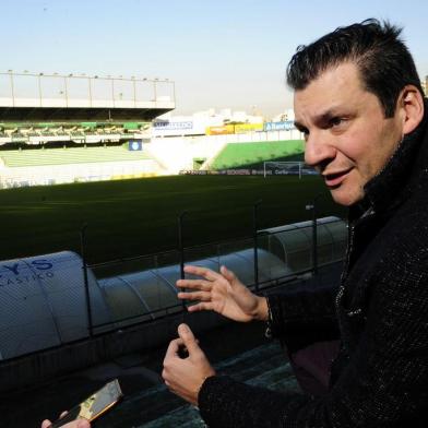  CAXIAS DO SUL, RS, BRASIL, 07/08/2018 - Jones Biglia, vice-presidente de futebol do Juventude, fala sobre o desempenho no primeiro turno da equipe alviverde. (Marcelo Casagrande/Agência RBS)