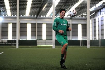  CAXIAS DO SUL, RS, BRASIL 11/10/2017Juventude treina antes de enfrentar o Londrina pela série B do campeonato brasileiro de futebol. Na foto o volante Fahel. (Felipe Nyland/Agência RBS)