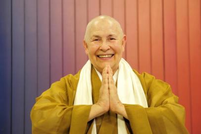  JOINVILLE,SC,B RASIL,12-06-2018.Cláudia Dias Baptista de Sousa, conhecida como Monja Coen Roshi, é uma monja zen budista brasileira e missionária oficial da tradição Soto Shu com sede no Japão.(Foto:Salmo Duarte/A Notícia)Indexador: Maykon Lammerhirt