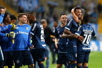  PORTO ALEGRE, RS, BRASIL, 12-08-2018. Grêmio enfrenta o Vitória na Arena pelo Campeonato Brasileiro. (LAURO ALVES/AGÊNCIA RBS)