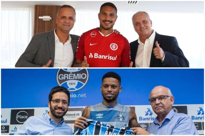 Reprodução / Ricardo Duarte/Divulgação, Inter e Lucas Uebel/Divulgação, Grêmio