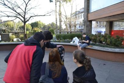 Filmagens do curta Uma vovó fora do normal, dentro do projeto EducaVídeo, de Gramado