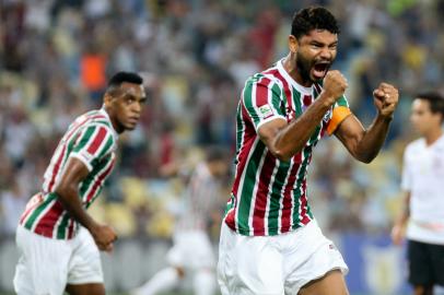 Gum comemora o gol do Fluminense