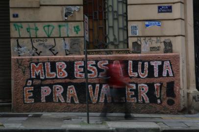  PORTOALEGRE -RS-BR 15.08.2018Prédio que foi ocupado pelos Lanceiros Negros, na esquina das ruas General Andrade Neves com a rua General Câmara, no centro de Porto Alegre.FOTÓGRAFO: TADEU VILANI AGÊNCIARBS Editoria Porto Alegre