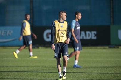  PORTO ALEGRE, RS, BRASIL, 27-08-2018. Grêmio treina no CT Luiz Carvalho. (ANDRÉ ÁVILA/AGÊNCIA RBS)