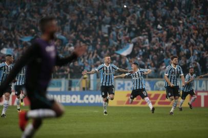  PORTO ALEGRE, RS, BRASIL, 28-08-2018. Grêmio enfrenta em jogo de volta o Estudiantes pela Libertadores da América na Arena. (ANDRÉ ÁVILA/AGÊNCIA RBS)