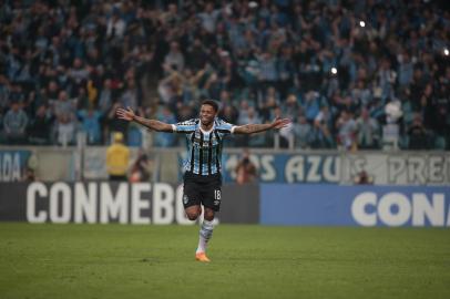  PORTO ALEGRE, RS, BRASIL, 28-08-2018. Grêmio enfrenta em jogo de volta o Estudiantes pela Libertadores da América na Arena. (ANDRÉ ÁVILA/AGÊNCIA RBS)