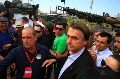  ESTEIO, RS, BRASIL - 29/08/2018 - Candidato do PSL para a Presidência da República, Jair Bolsonaro esteve na Expointer nesta quarta-feira (29).