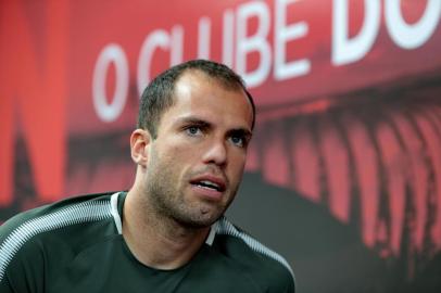  PORTO ALEGRE, RS, BRASIL, 31/08/2018 - Entrevista do goleiro Marcelo Lomba. (FOTOGRAFO: FERNANDO GOMES / AGENCIA RBS)