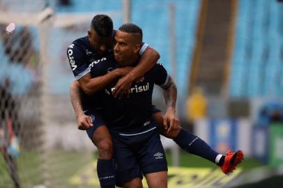  PORTO ALEGRE, RS, BRASIL. 01/09/2018. Na Arena, Grêmio e Botafogo se enfrentam neste sábado (1/9), às 16h, em jogo válido pela 22ª rodada do Brasileirão.  (Foto: Carlos Macedo/Agência RBS)