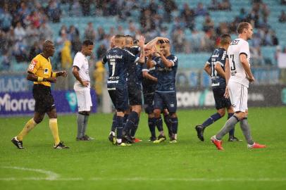  PORTO ALEGRE, RS, BRASIL. 01/09/2018. Na Arena, Grêmio e Botafogo se enfrentam neste sábado (1/9), às 16h, em jogo válido pela 22ª rodada do Brasileirão.  (Foto: Carlos Macedo/Agência RBS)