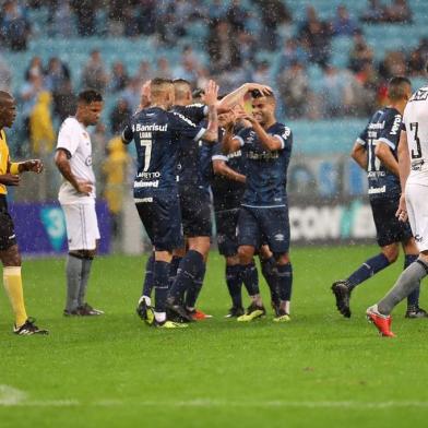  PORTO ALEGRE, RS, BRASIL. 01/09/2018. Na Arena, Grêmio e Botafogo se enfrentam neste sábado (1/9), às 16h, em jogo válido pela 22ª rodada do Brasileirão.  (Foto: Carlos Macedo/Agência RBS)