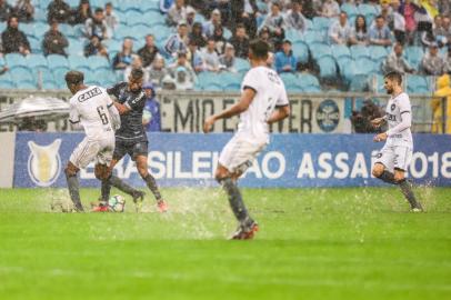  PORTO ALEGRE, RS, BRASIL. 01/09/2018. Na Arena, Grêmio e Botafogo se enfrentam neste sábado (1/9), às 16h, em jogo válido pela 22ª rodada do Brasileirão. (Foto: Carlos Macedo/Agência RBS)Indexador: Carlos Macedo