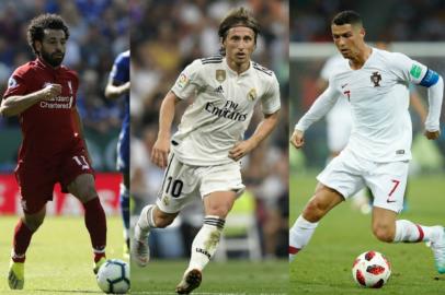 Salah, Modric e Cristiano Ronaldo