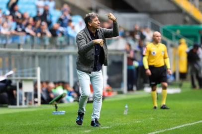  PORTO ALEGRE, RS, BRASIL. 01/09/2018. Na Arena, Grêmio e Botafogo se enfrentam neste sábado (1/9), às 16h, em jogo válido pela 22ª rodada do Brasileirão. (Foto: Carlos Macedo/Agência RBS)Indexador: Carlos Macedo