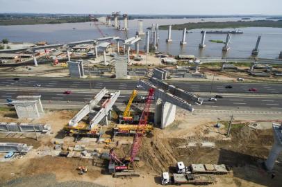  PORTO ALEGRE - BRASIL - Contrução da nova ponte do Guaíba . (FOTO: LAURO ALVES)