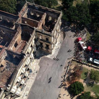 Fogo atingiu o Museu Nacional no Rio de Janeiro e destruiu grande parto do acervo no dia 2 de semtebro.