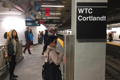 NYC subway station buried by 9/11 open againThe World Trade Center - Cortlandt Street subway station is seen in New York, September 9, 2018, where just days before the anniversary of the September 11 attacks, trains are once again running through subway station buried when the Twin Towers fell 17 years ago.The Cortlandt stop reopened on Saturday on the Number One line in what The New York Times described as the last major piece in the citys quest to rebuild what was lost. The station was under the World Trade Center, whose twin towers collapsed in flames after being struck by airliners commandeered by Al-Qaeda militants.  / AFP PHOTO / Thomas URBAINEditoria: WARLocal: New YorkIndexador: THOMAS URBAINSecao: conflict (general)Fonte: AFPFotógrafo: STF