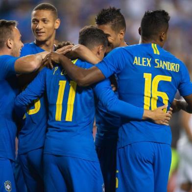 LANDOVER, EUA, 11-09-2018. Seleção Brasileira enfrenta El Salvador no estádio FedEx Field, na cidade norte-americana de Landover. (PEDRO MARTINS/MOWA PRESS)Indexador: Pedro Martins