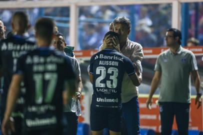 Gremio x Atletico TucumanRS - FUTEBOL/CONMEBOL LIBERTADORES 2018 /GREMIO X ATLÃTICO TUCUMAN - ESPORTES - Lance da partida entre Gremio e Atletico Tucuman disputada na noite desta terca-feira, no Estadio Jose Fierro, em Tucuman, valida pela Conmebol Libertadores 2018. FOTO: LUCAS UEBEL/GREMIO FBPAEditoria: SPOIndexador: Lucas UebelSecao: futebolFonte: Gremio.netFotógrafo: Gremio x Atletico Tucuman