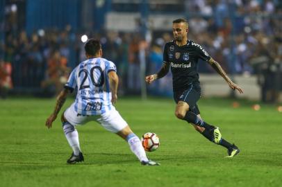 Gremio x Atletico TucumanRS - FUTEBOL/CONMEBOL LIBERTADORES 2018 /GREMIO X ATLÃTICO TUCUMAN - ESPORTES - Lance da partida entre Gremio e Atletico Tucuman disputada na noite desta terca-feira, no Estadio Jose Fierro, em Tucuman, valida pela Conmebol Libertadores 2018. FOTO: LUCAS UEBEL/GREMIO FBPAEditoria: SPOIndexador: Lucas UebelSecao: futebolFonte: Gremio.netFotógrafo: Gremio x Atletico Tucuman