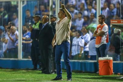 Gremio x Atletico TucumanRS - FUTEBOL/CONMEBOL LIBERTADORES 2018 /GREMIO X ATLÃTICO TUCUMAN - ESPORTES - Lance da partida entre Gremio e Atletico Tucuman disputada na noite desta terca-feira, no Estadio Jose Fierro, em Tucuman, valida pela Conmebol Libertadores 2018. FOTO: LUCAS UEBEL/GREMIO FBPAEditoria: SPOIndexador: Lucas UebelSecao: futebolFonte: Gremio.netFotógrafo: Gremio x Atletico Tucuman