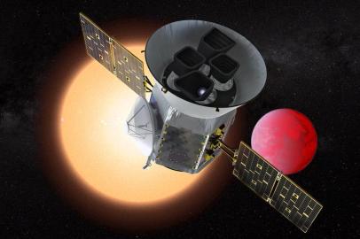 This NASA handout artists rendition obtained March 25, 2018, shows the Transiting Exoplanet Survey Satellite (TESS), a NASA Explorer mission launching in 2018 to study exoplanets, or planets orbiting stars outside our solar system. TESS will discover thousands of exoplanets in orbit around the brightest stars in the sky.Scheduled to launch April 16,2018, TESS is expected to find thousands of planets outside our solar system, known as exoplanets, orbiting the nearest and brightest stars in our cosmic neighborhood. Powerful telescopes like NASAs upcoming James Webb Space Telescope can then further study these exoplanets to search for important characteristics, like their atmospheric composition and whether they could support life. / AFP PHOTO / NASA/GSFC / Handout / RESTRICTED TO EDITORIAL USE - MANDATORY CREDIT AFP PHOTO /NASA/GSFC/HANDOUT - NO MARKETING NO ADVERTISING CAMPAIGNS - DISTRIBUTED AS A SERVICE TO CLIENTS