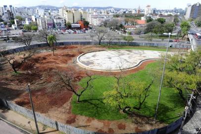  PORTO ALEGRE,RS,BRASIL.Obras de revitalização do Largo dos Açorianos,que está prometido a entrega em Dezembro.(RONALDO BERNARDI/AGENCIA RBS).