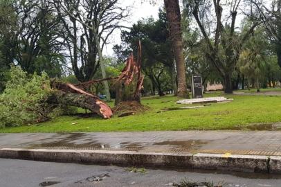 Estragos causados pelo mau tempo em Pelotas.